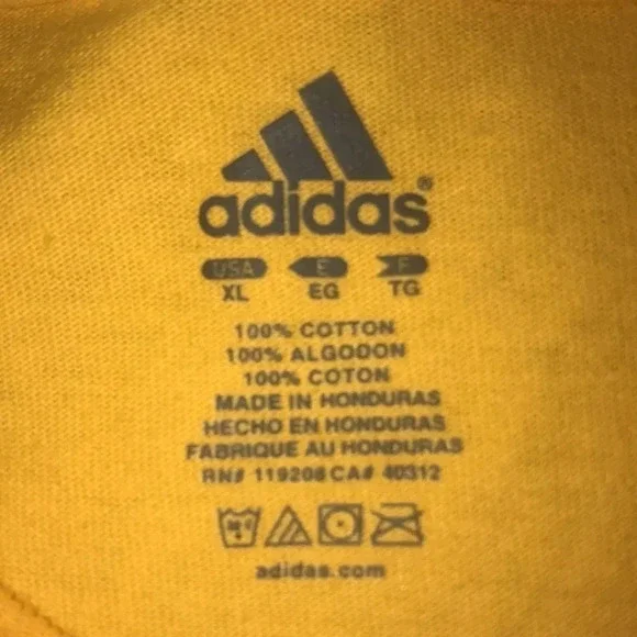 ADIDAS Lakers T-shirt short sleeve orange size XL - Picture 4 of 6